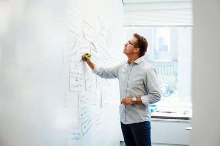 Man with Sticky Notes