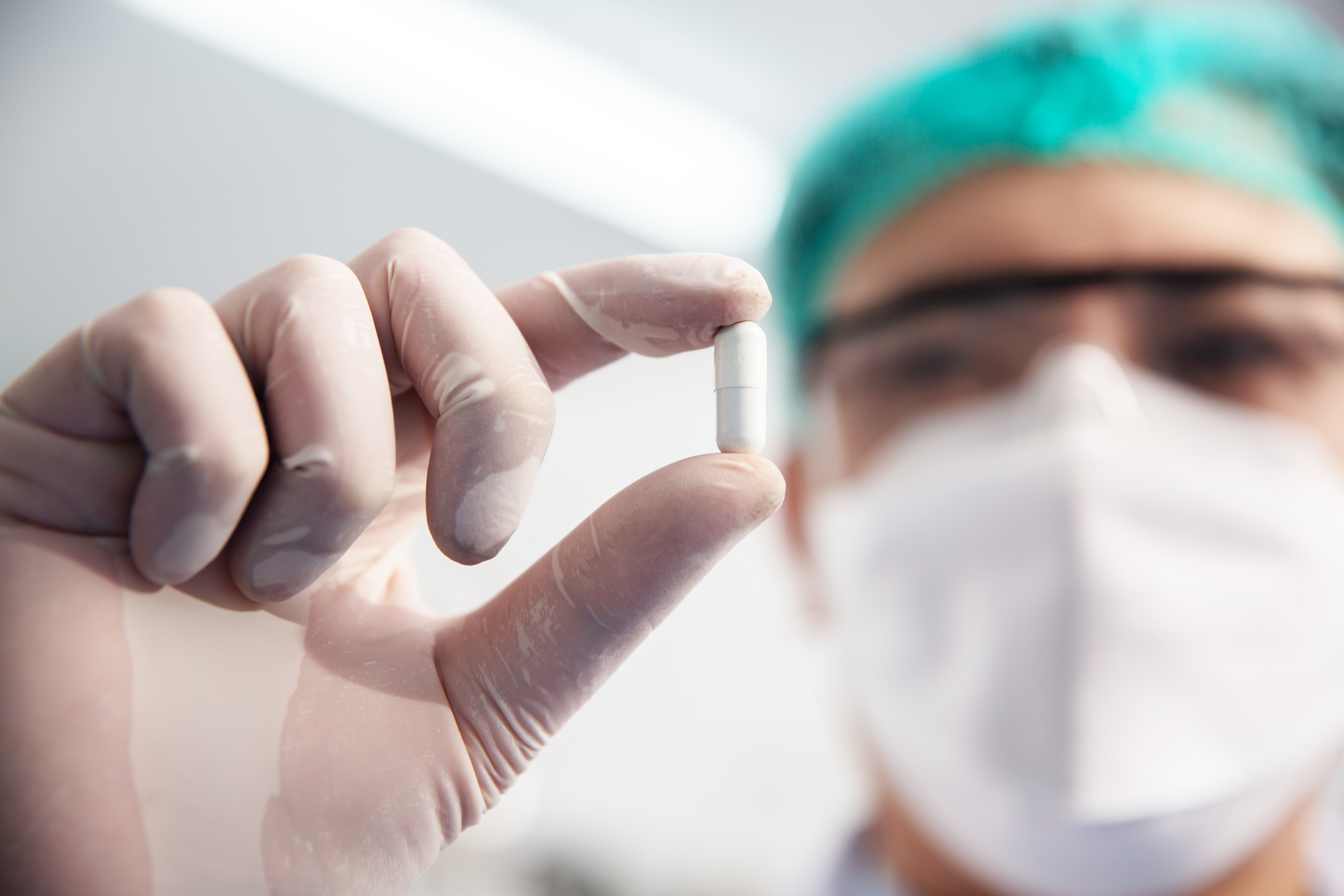 Doctor with pill