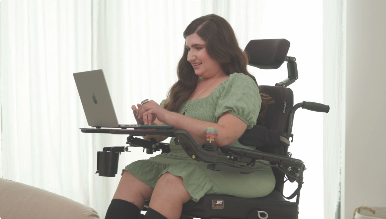 Woman in wheel chair